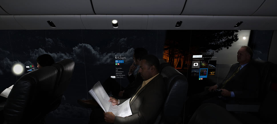 windowless airplane